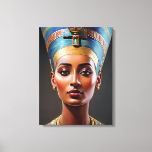 Nefertiti Portret Originele kunst Canvas Afdruk