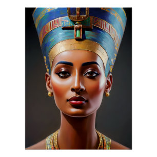 Nefertiti Portret Originele kunst Perfect Poster