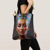 Nefertiti Portret Originele kunst Tote Bag (Dichtbij)