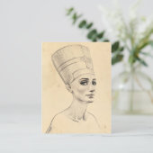 Nefertiti portret tekening Ancient Egypt papyrus Briefkaart (Staand voorkant)