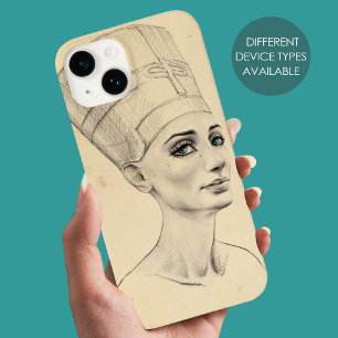 Nefertiti portret tekening Ancient Egypt papyrus Case-Mate iPhone 14 Hoesje