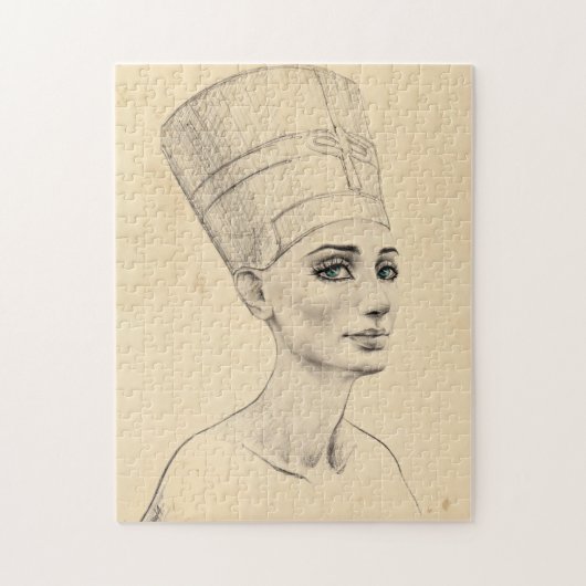 Nefertiti portret tekening Ancient Egypt papyrus Legpuzzel (Verticaal)