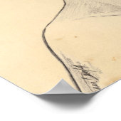 Nefertiti portret tekening Oude Egypte papyrus Poster (Hoek)