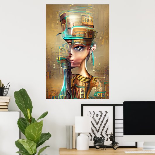 Nefertiti Poster (Thuiskantoor)
