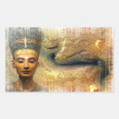 nefertiti rechthoekige sticker (Voorkant)