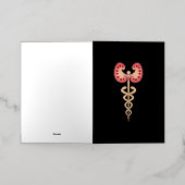 Nefrologie nierdialyse ontwerp geschenk nieren met folie wenskaart (Buiten Laag)
