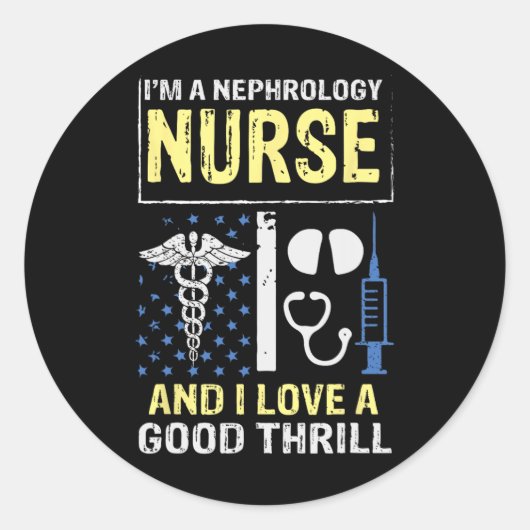 Nefrologie nurse Good Dialyse Nu Ronde Sticker (Voorkant)