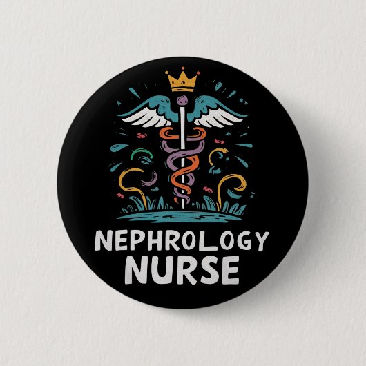 Nefrologie Nurse Ronde Button 5,7 Cm (Voorkant)