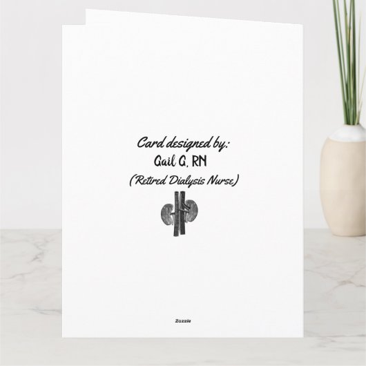 Nefrologie Uittredingskunsten Nierontwerp Kaart (Achterkant)