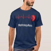 Nefrologie Verpleegkunde Hartslag Dialyse T-shirt (Voorkant)