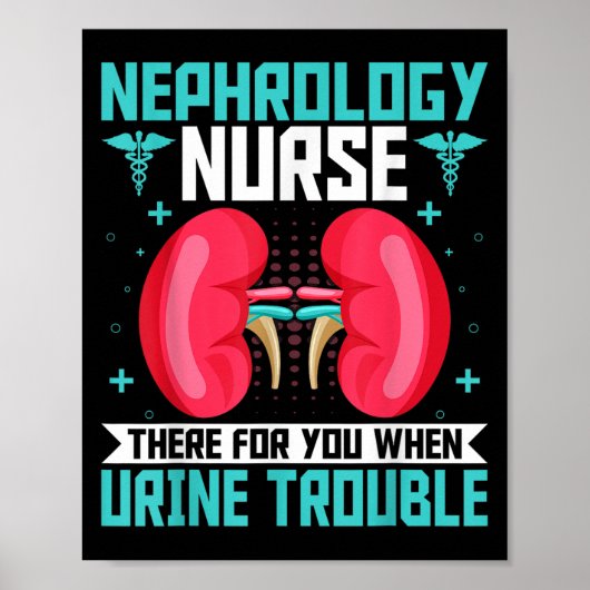 Nefrologie Verpleegkundige - Grappige Nier Nursing Poster (Voorkant)