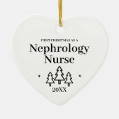 Nefrologie Verpleegkundige Nieuwe Baan Kerstmis Keramisch Ornament (Voorkant)
