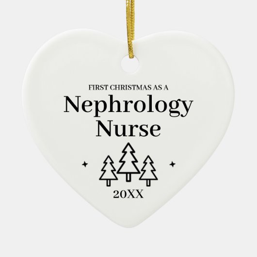 Nefrologie Verpleegkundige Nieuwe Baan Kerstmis Keramisch Ornament (Voorkant)