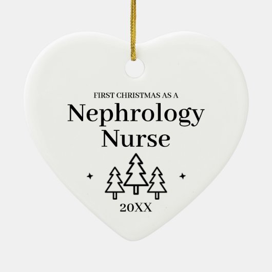 Nefrologie Verpleegkundige Nieuwe Baan Kerstmis Keramisch Ornament (Achterkant)