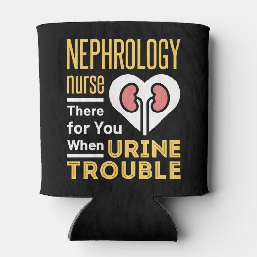 Nefrologie verpleegster bij urineproblemen blikjeskoeler (Achterkant)