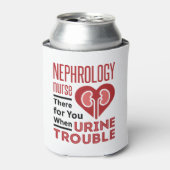 Nefrologie verpleegster bij urineproblemen blikjeskoeler (Blikje Voorkant)