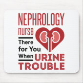 Nefrologie verpleegster bij urineproblemen muismat (Voorkant)