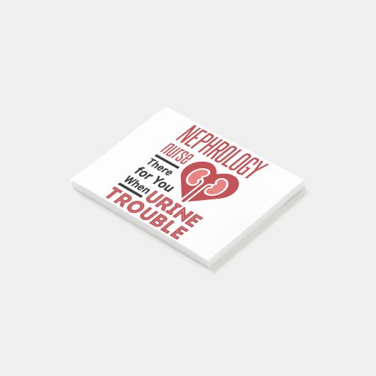 Nefrologie verpleegster bij urineproblemen post-it® notes (Schuin)