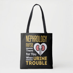 Nefrologie verpleegster bij urineproblemen tote bag