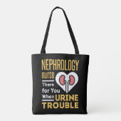 Nefrologie verpleegster bij urineproblemen tote bag (Achterkant)