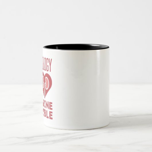 Nefrologie verpleegster bij urineproblemen tweekleurige koffiemok (Center)