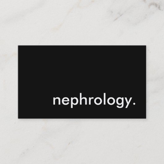 nefrologie. visitekaartje (Voorkant)