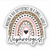 Nefroloog Gift, Nefrologie Afstuderen Sticker (Voorkant)