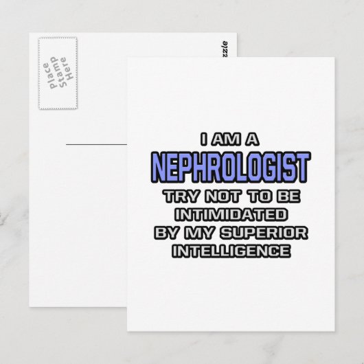 Nefroloog Joke ... Superieure intelligentie Briefkaart (Voorkant / Achterkant)