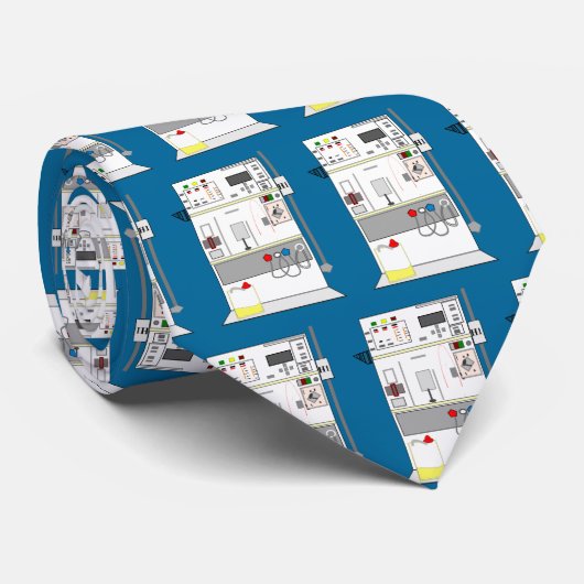 Nefroloog Necktie, dialysemachine Stropdas (Opgerold)