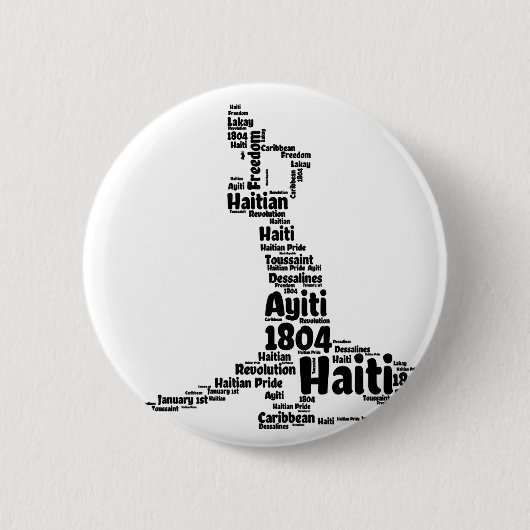 Neg Mawon Haitian Shapechard Black | Neg Marron Ha Ronde Button 5,7 Cm (Voorkant)
