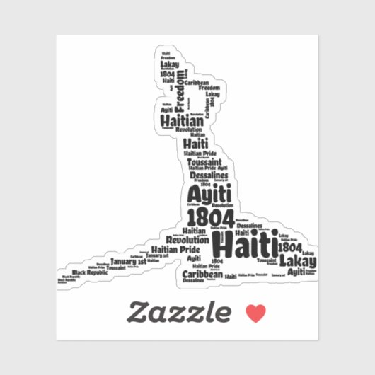 Neg Mawon Haitian Shapechard Black | Neg Marron Ha Sticker (Vel)