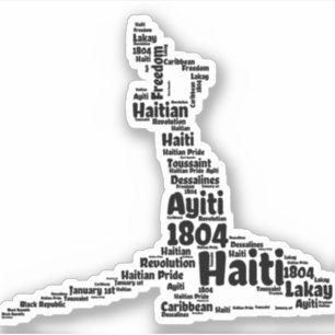 Neg Mawon Haitian Shapechard Black   Neg Marron Ha Sticker