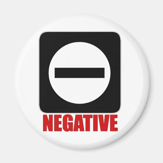 Negatief 1 rood magneet (Voorkant)