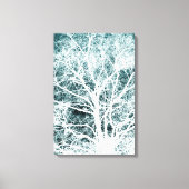 Negatief afbeelding boompatroon canvas afdruk (Voorkant)