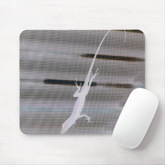 Negatief afbeelding van een hagedis op een venster muismat (Met muis)