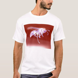 Negatief vergroot geelvest door KLM T-shirt