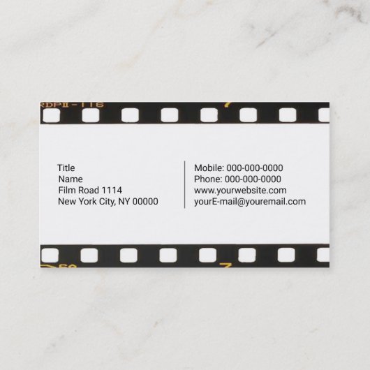 Negatief Visitekaartje (Achterkant)