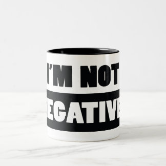 Negatief (wit) tweekleurige koffiemok