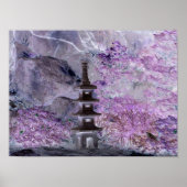 Negatieve Aziatische tower Poster (Voorkant)
