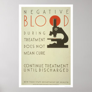 Negatieve Bloedbehandeling 1939 WPA Poster