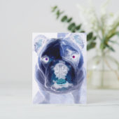 negatieve buldog briefkaart (Staand voorkant)