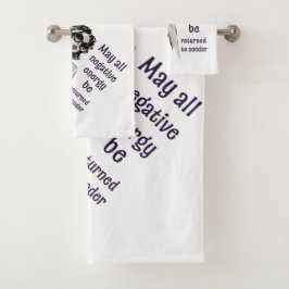 Negatieve energie wordt teruggestuurd naar de afze bad handdoek