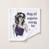 Negatieve energie wordt teruggestuurd naar de afze bad handdoek (Wasdoekje)