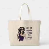 Negatieve energie wordt teruggestuurd naar de afze grote tote bag (Achterkant)