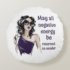 Negatieve energie wordt teruggestuurd naar de afze rond kussen