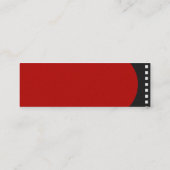 Negatieve filmprofielkaart mini visitekaartje (Achterkant)