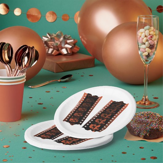 Negatieve filmstrip papieren bordje