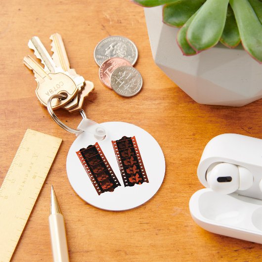 Negatieve filmstrip sleutelhanger