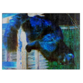 Negatieve Foto Kunst "Zwart" Kat Snijplank (Voorkant)