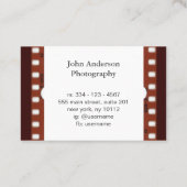 Negatieve fotografie visitekaartje (Achterkant)